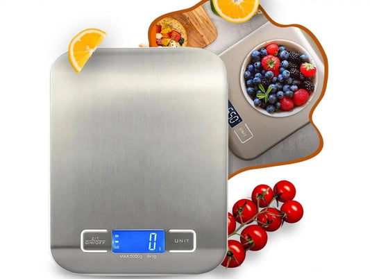 Balança Cozinha Digital Alta Precisão 0,1 até 10kg em Inox