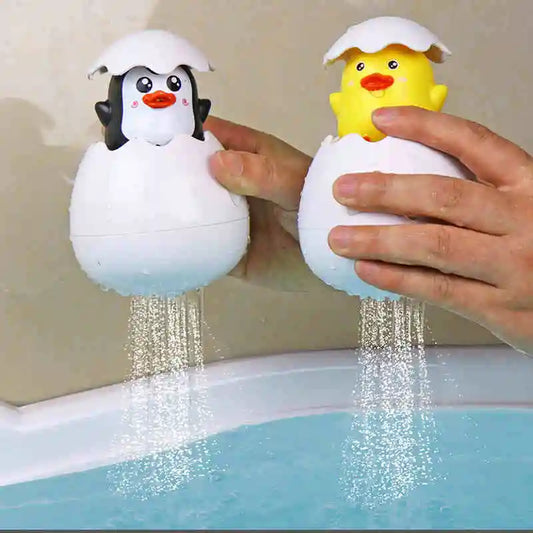 Brinquedo de banho do bebê crianças bonito pato pinguim ovo spray água sprinkler banheiro aspersão chuveiro natação água brinquedos para crianças presente